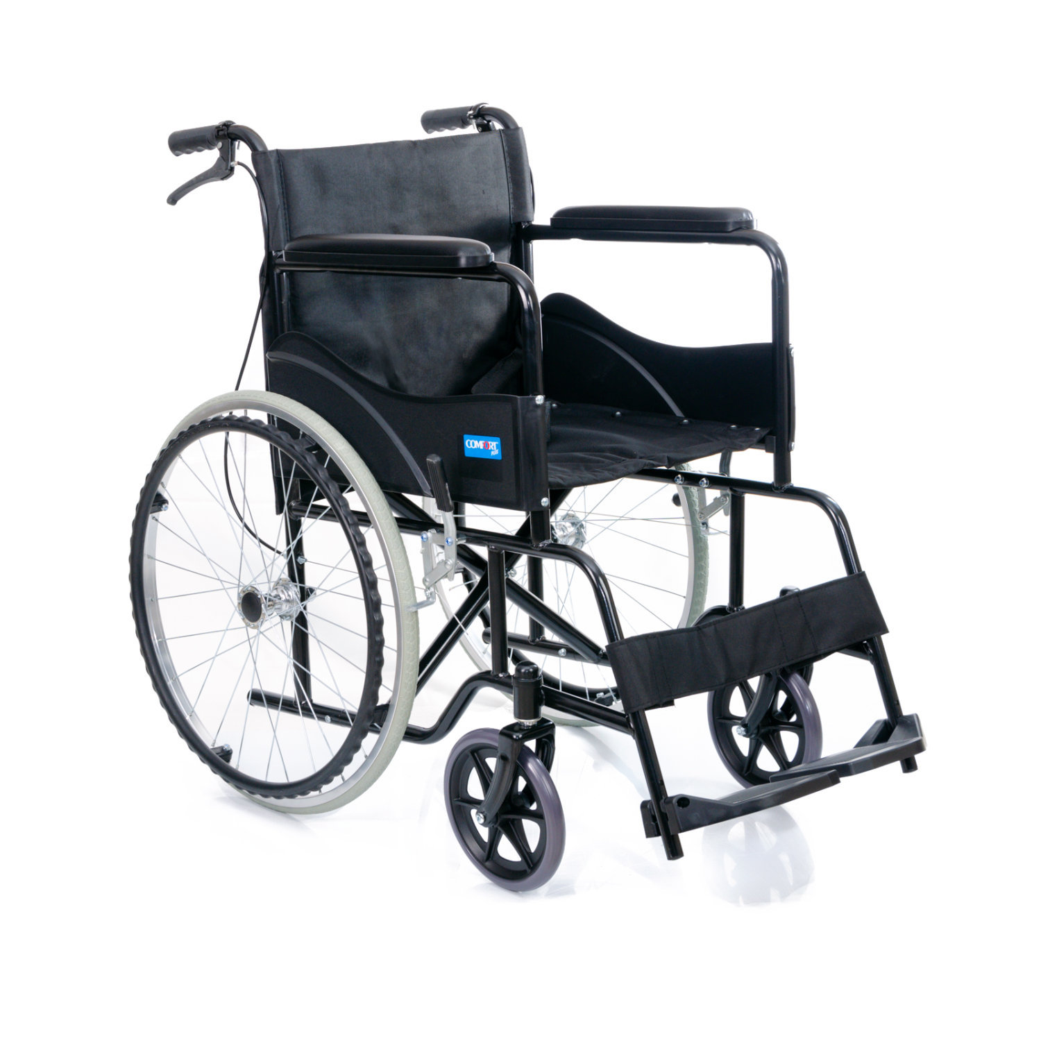 Comfort Plus DM809 Siyah Kumaş Standart Tekerlekli Sandalye