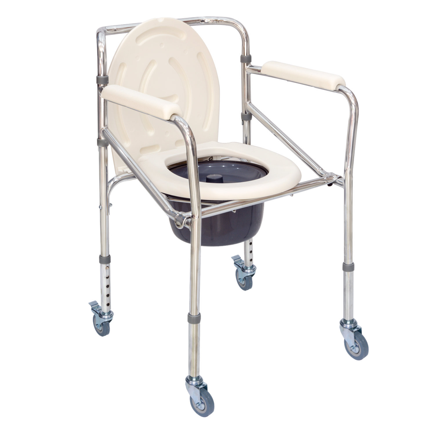 Comfort Plus DM696 Tekerlekli Kovalı Komot Tuvalet Sandalyesi Komot