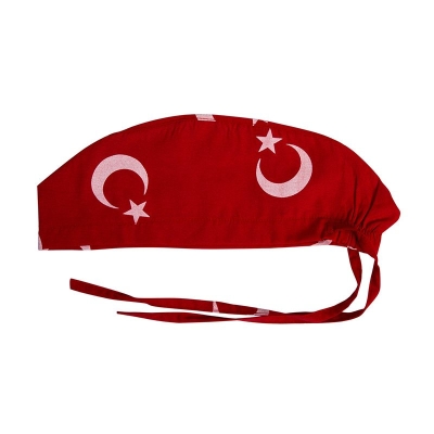 Desenli Pamuklu Kumaş Medikal Bone Hemşire Bonesi
