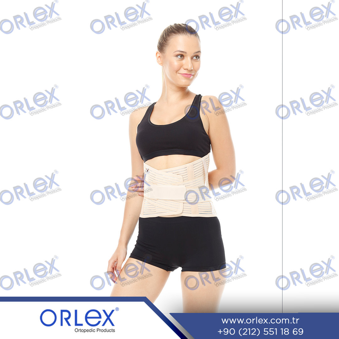 ORLEX LUMBOSTAD KORSE ÇELİK BALENLİ BEL FITIK KORSESİ 26 CM