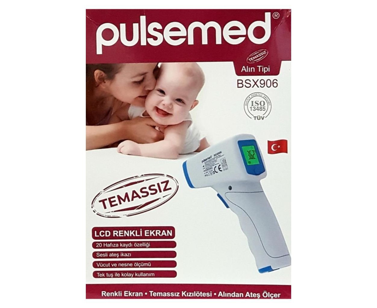 Pulsemed Dijital Temassız Kızılötesi Alından Ateş Ölçer