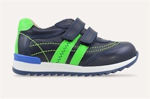 Ortopedia Ortopedik Çocuk Deri Ayakkabı 1058 - LACİVERT - YEŞİL