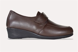 Ortopedia Ortopedik Kadın Deri Hallux Diabetic Ayakkabı 1005 - KAHVE