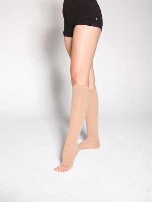 Varimed Klasik Diz Altı Ten Rengi Varis Çorabı Açık ve Kapalı Burun