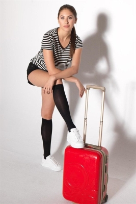 Varimed Seyahat Çorabı Diz Altı Siyah Renk Varis Çorabı Açık ve Kapalı Burun