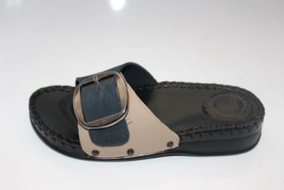 ORLEX Topuk Dikeni Tam Ortopedik Deri Kadın Epinli Terlik