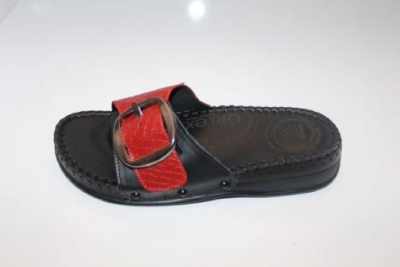 ORLEX Topuk Dikeni Tam Ortopedik Deri Kadın Epinli Terlik