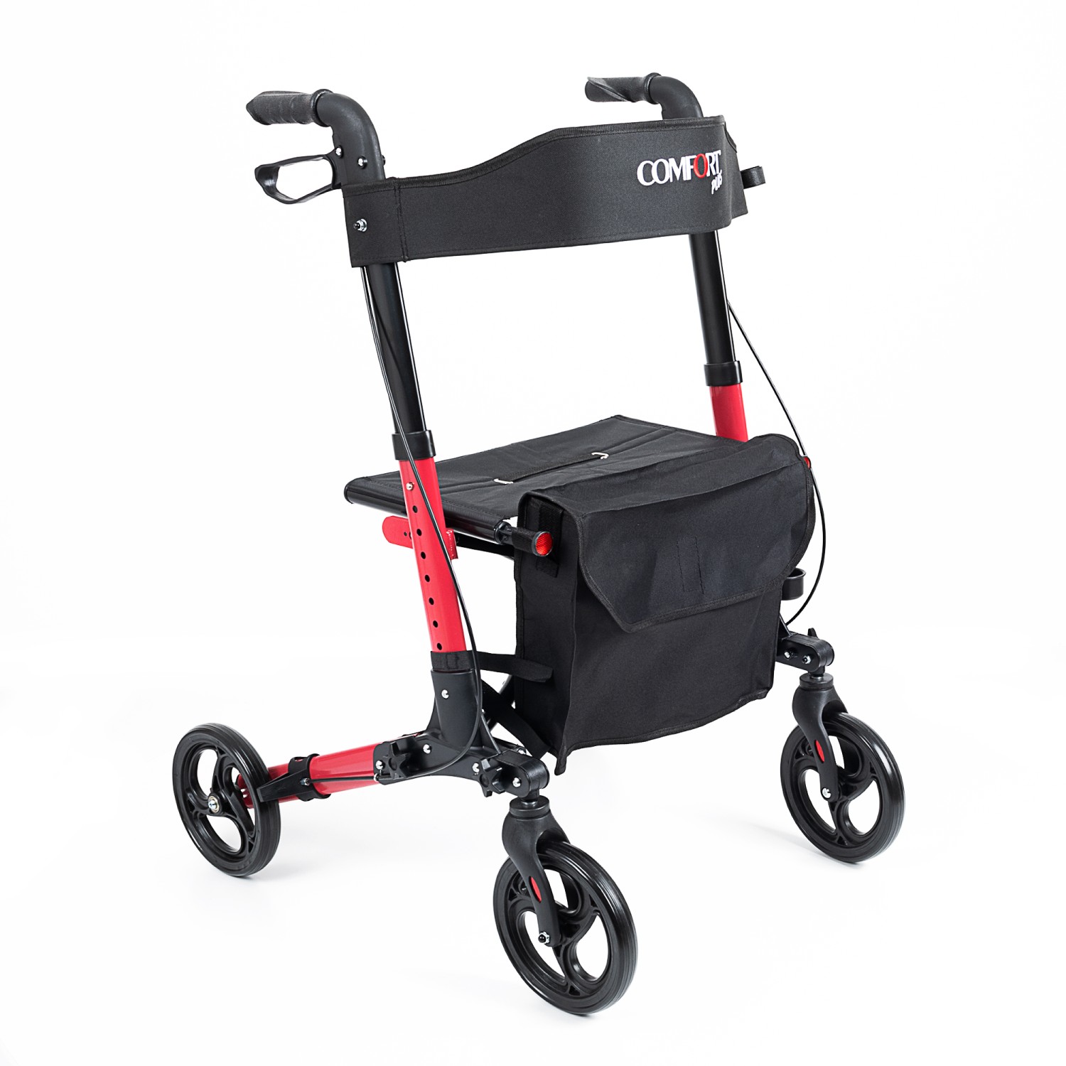 Comfort Plus DM-9102 Kırmızı Lüx Alüminyum Rolatör Yürüteç