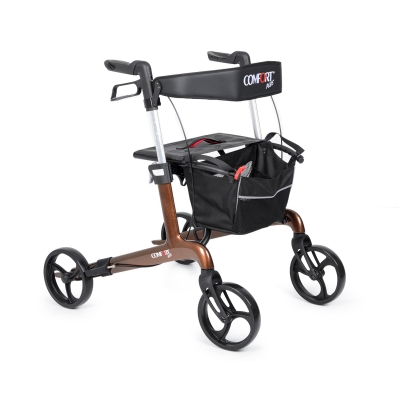 Comfort Plus Spırıt X4 Carbon Fiber Kahverengi Rolatör Yürüteç