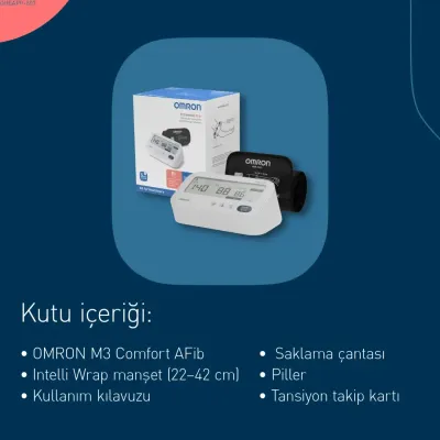 Omron M3 Comfort AFib HEM-7196-FLE koldan ölçer dijital tansiyon aleti