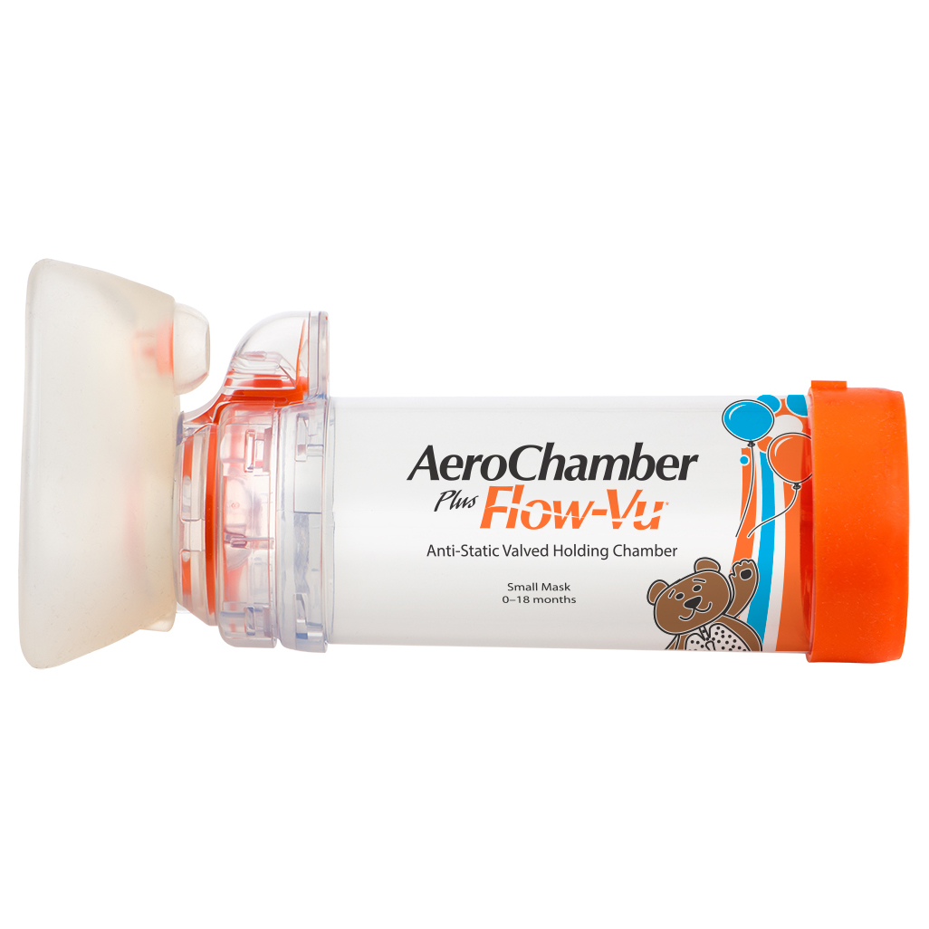 AEROCHAMBER PLUS® FLOW-VU® Chamber (Turuncu, Bebek Tipi 0-18 Ay) - (Orange, Baby Type 0-18 Months)