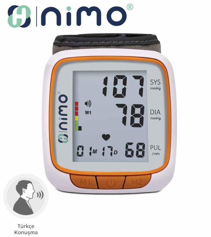 Dijital Bilekten Ölçer Türkçe konuşan Tansiyon Aleti