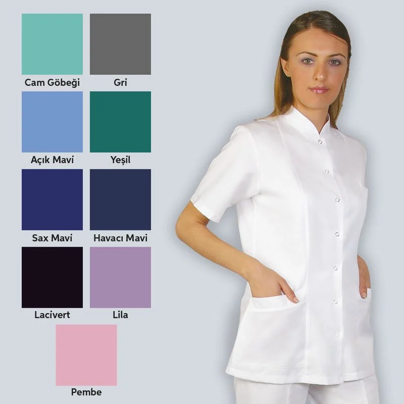 Prodexy Klasik Yaka Orta Boy Kadın Önlük Doktor Önlüğü Hemşire Önlüğü Öğretmen Eczacı Önlüğü