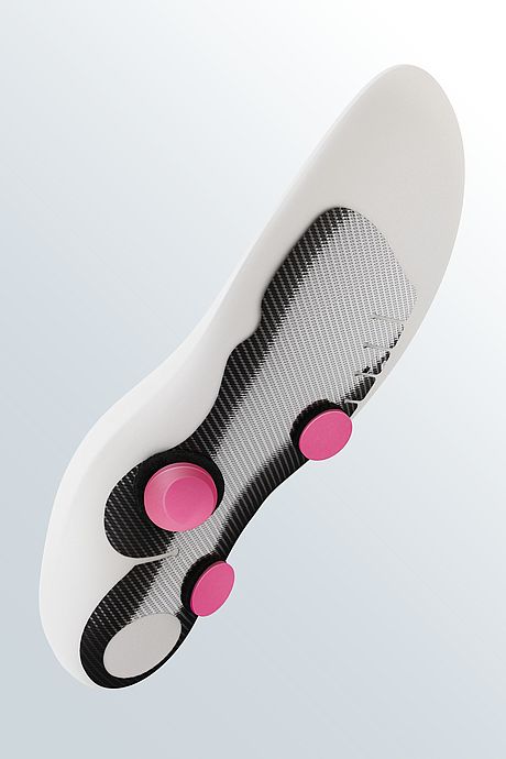 Medi igli Control Halluks rigidus için kişiye özel karbon tabanlıklar