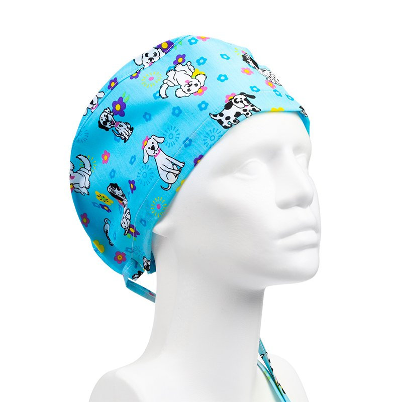 Desenli Pamuklu Kumaş Medikal Bone Hemşire Bonesi